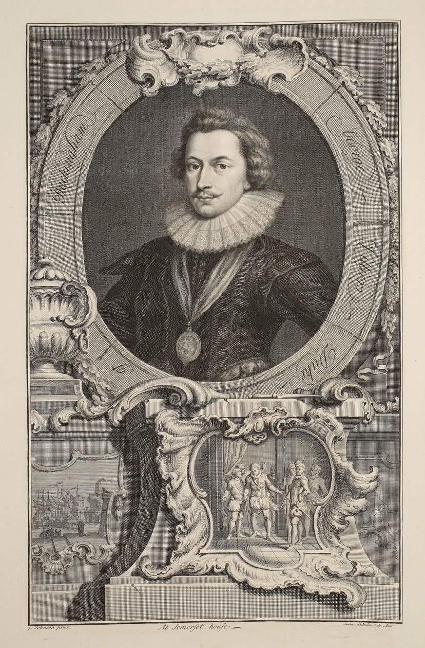 Ritratto di George Villiers, Duca di Buckingham, illustrazione da 