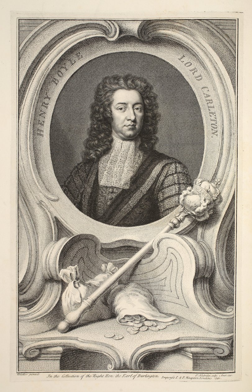 Ritratto di Henry Boyle, Lord Carleton, illustrazione da 