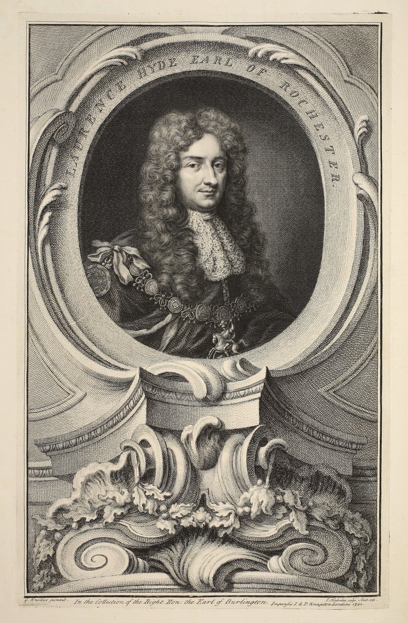 Ritratto di Laurence Hyde, conte di Rochester, illustrazione da 