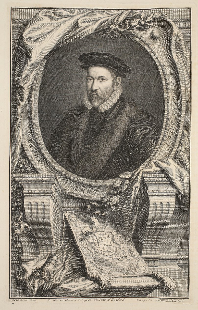 Ritratto di Nicholas Bacon da Jacobus Houbraken