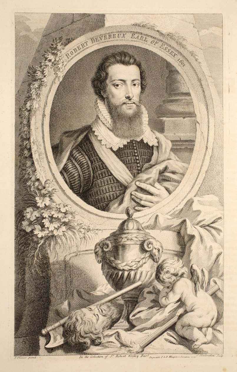 Ritratto di Robert Devereux, conte di Essex, 1601, illustrazione da 