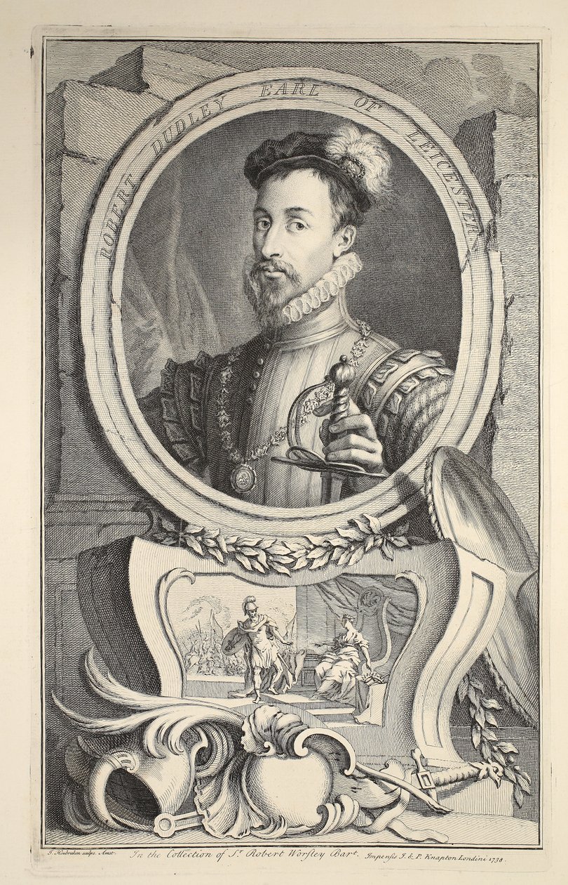 Ritratto di Robert Dudley, Conte di Leicester, illustrazione da 