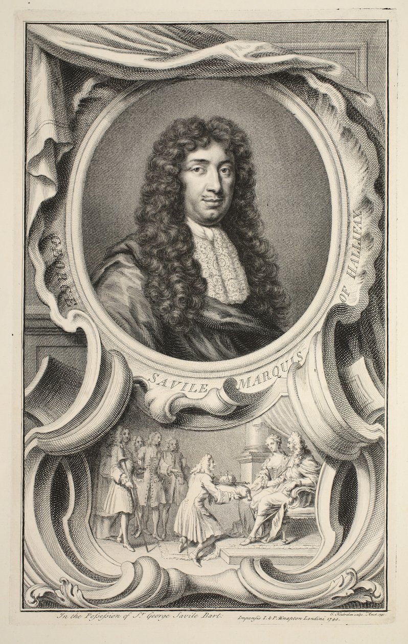 Ritratto di Savile, Marchese di Halifax, illustrazione da 