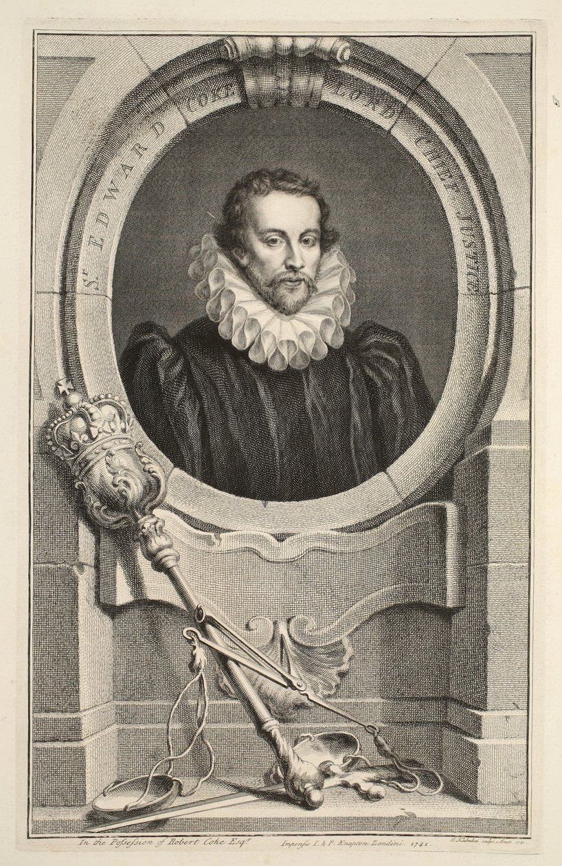 Ritratto di Sir Edward Coke, Lord Chief Justice, illustrazione da 