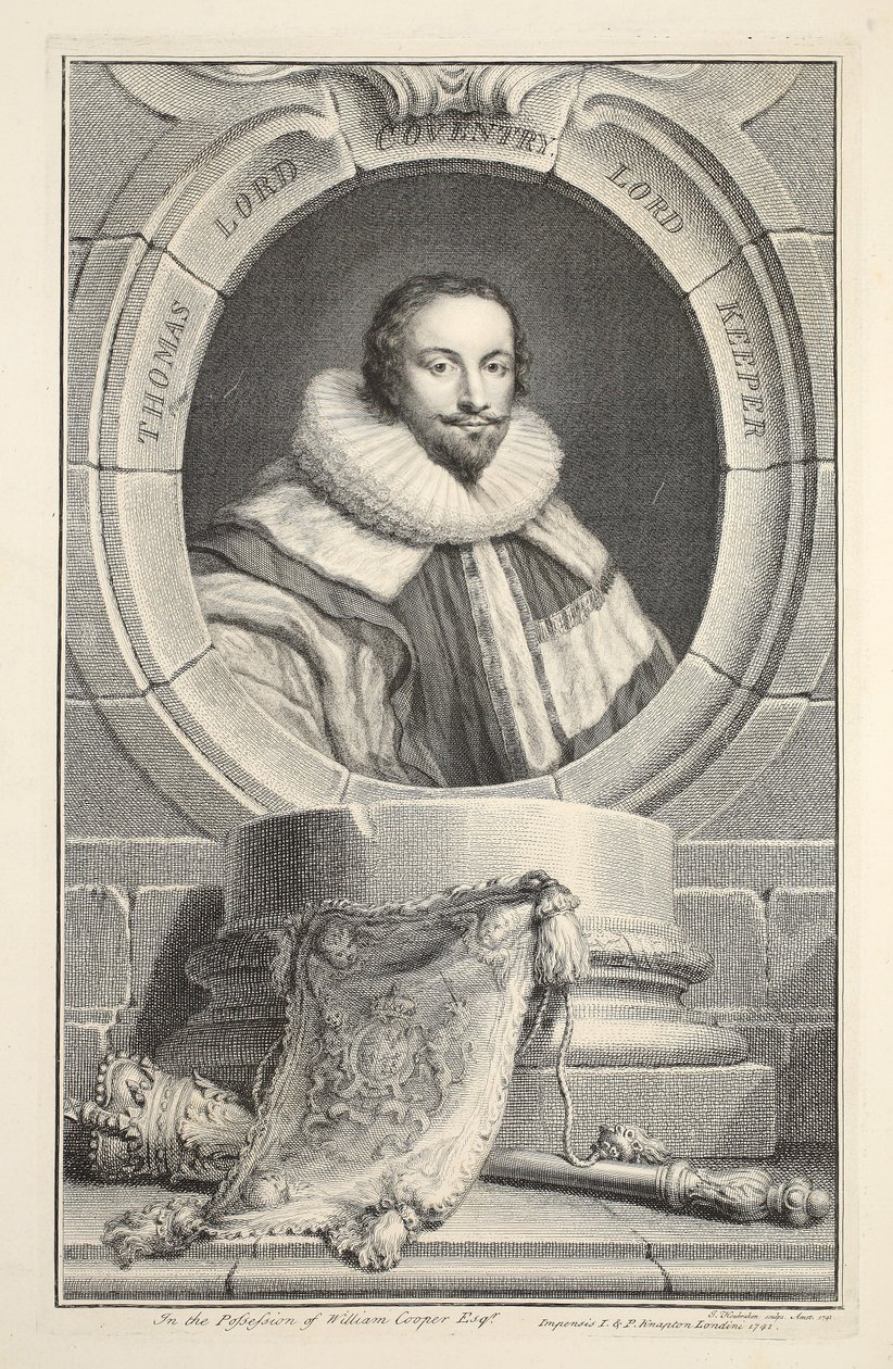 Ritratto di Thomas, Lord Coventry, illustrazione da 