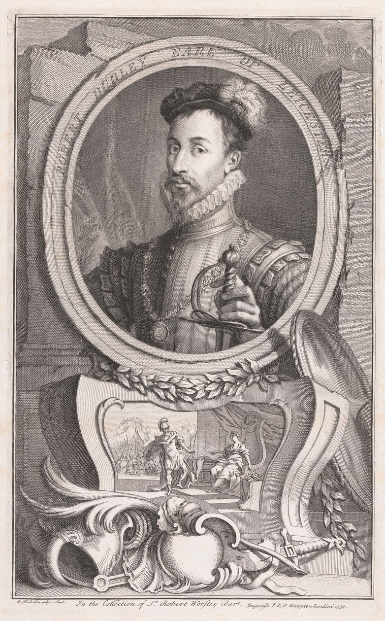 Robert Dudley, conte di Leicester da Jacobus Houbraken