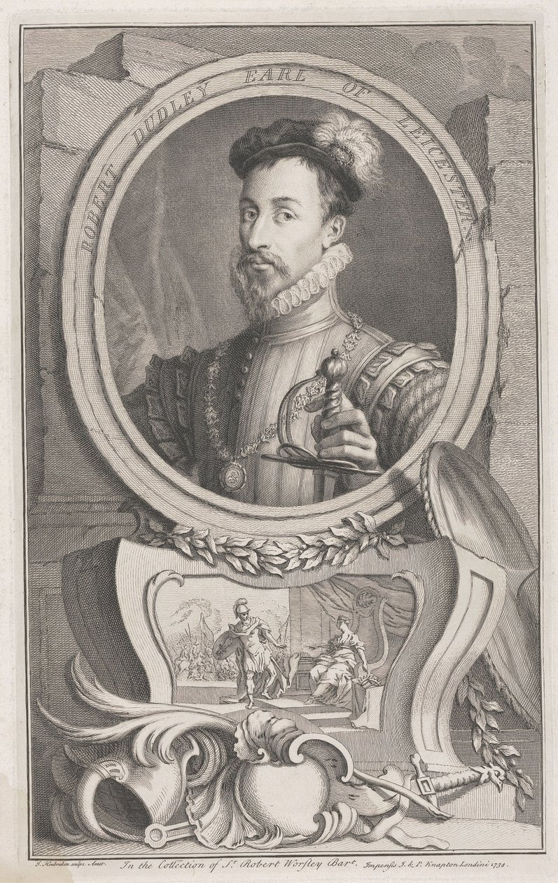 Robert Dudley, conte di Leicester da Jacobus Houbraken