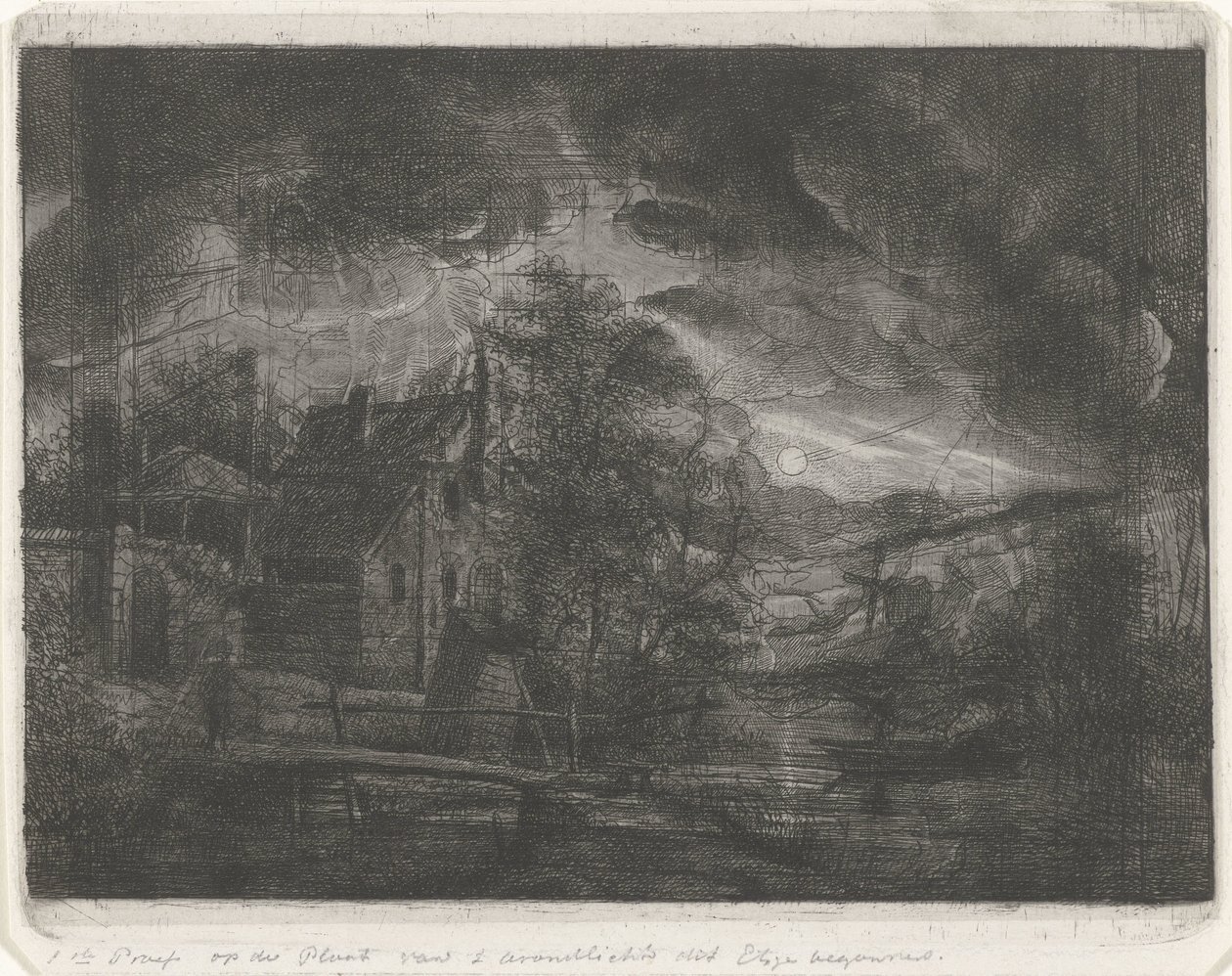 Paesaggio al chiaro di luna da Jacobus Ludovicus Cornet