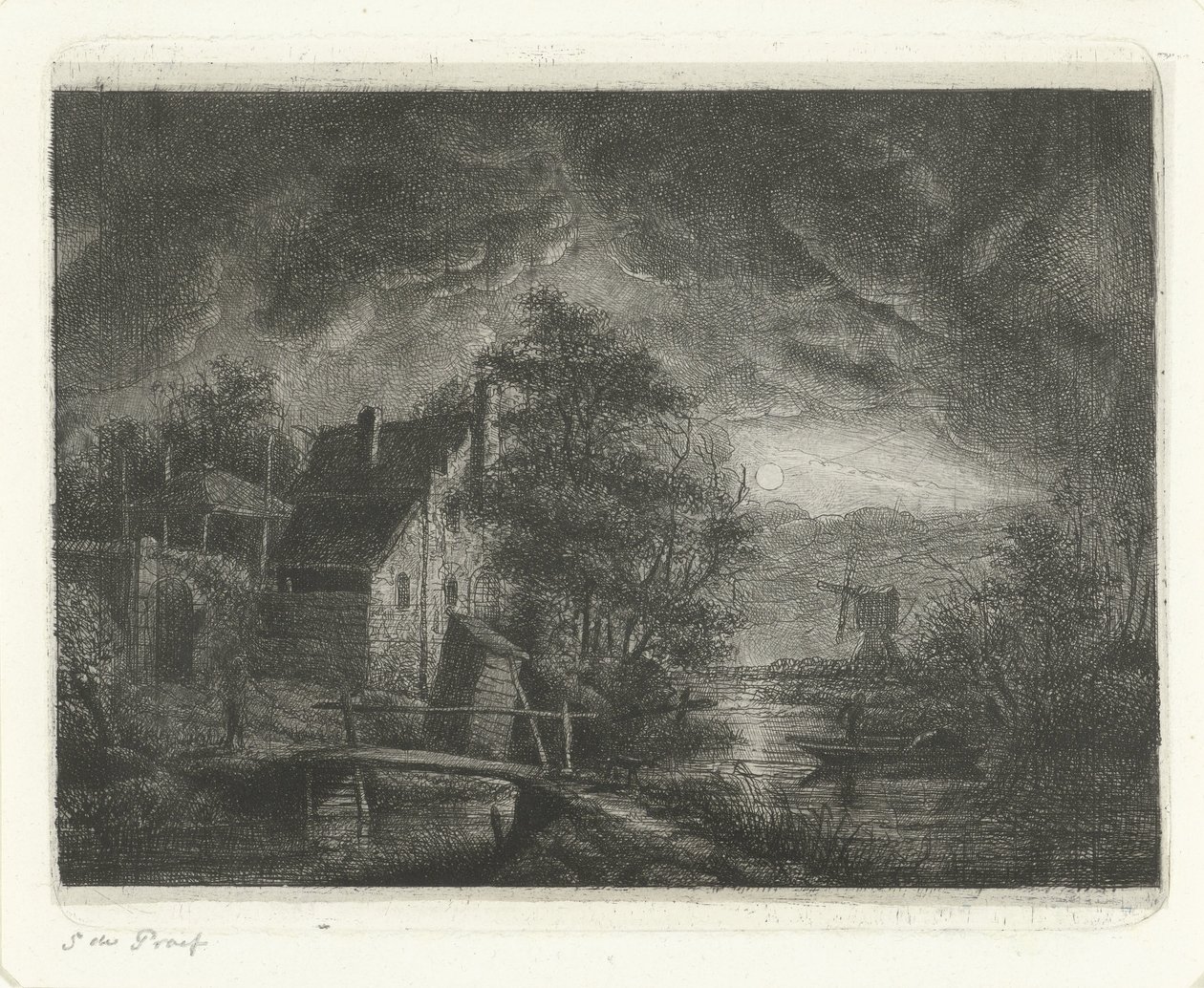 Paesaggio al chiaro di luna da Jacobus Ludovicus Cornet