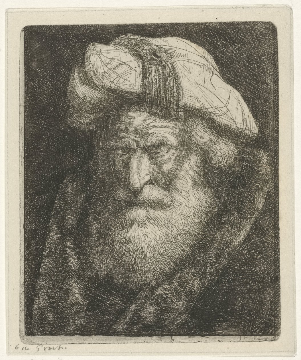 Vecchio con barba da Jacobus Ludovicus Cornet