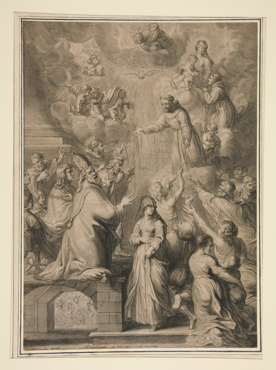 La Distribuzione delle Corde Francescane da Jacobus Neeffs