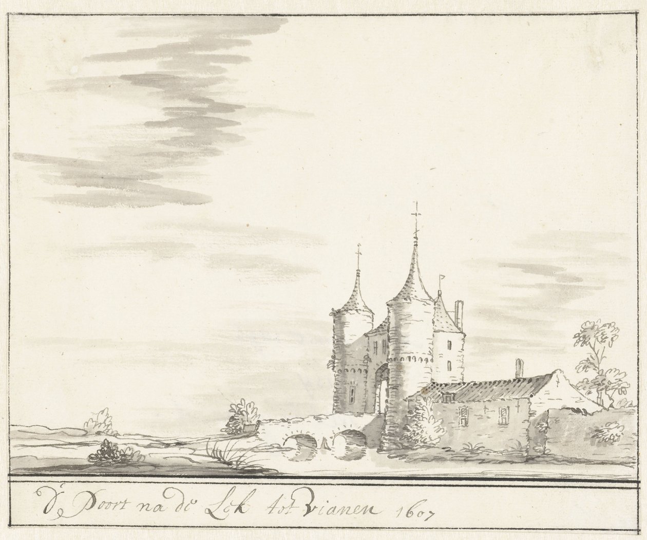 La porta sul Lek a Vianen nel 1607 da Jacobus Stellingwerff