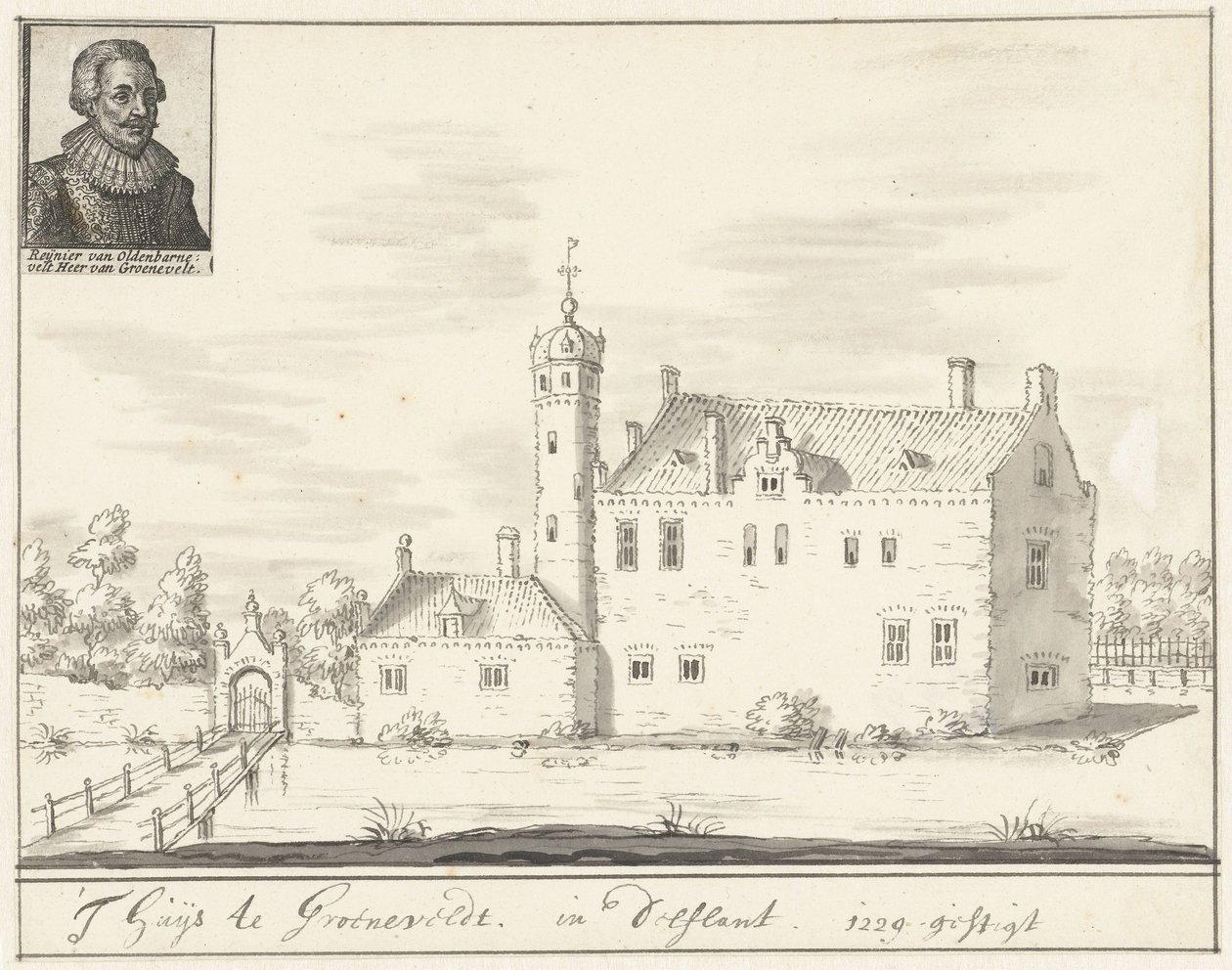 Il castello di Groenevelt a Delfland da Jacobus Stellingwerff