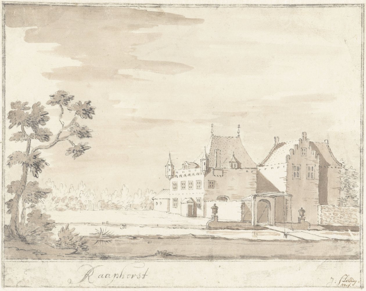 Il castello Raaphorst a Wassenaar da Jacobus Stellingwerff