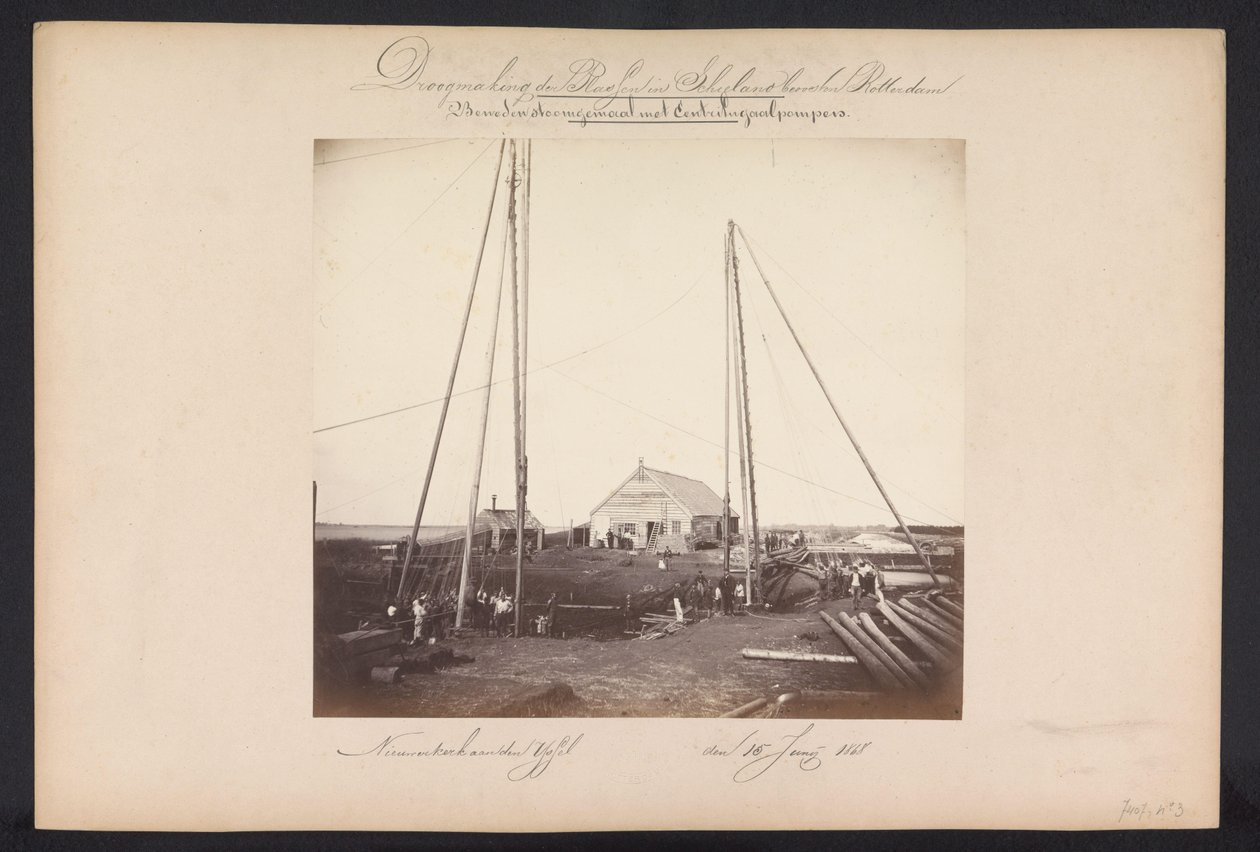 Centrale idraulica con pompe centrifughe / Nieuwerkerk aan den IJssel, 15 giugno 1868 da Jacobus van Gorkom jr.