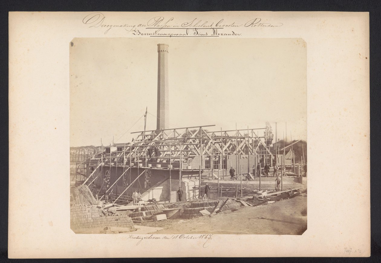 Stazione di pompaggio a vapore superiore Prins Alexander / Kralingscheveer il 18 ottobre 1867 da Jacobus van Gorkom jr.