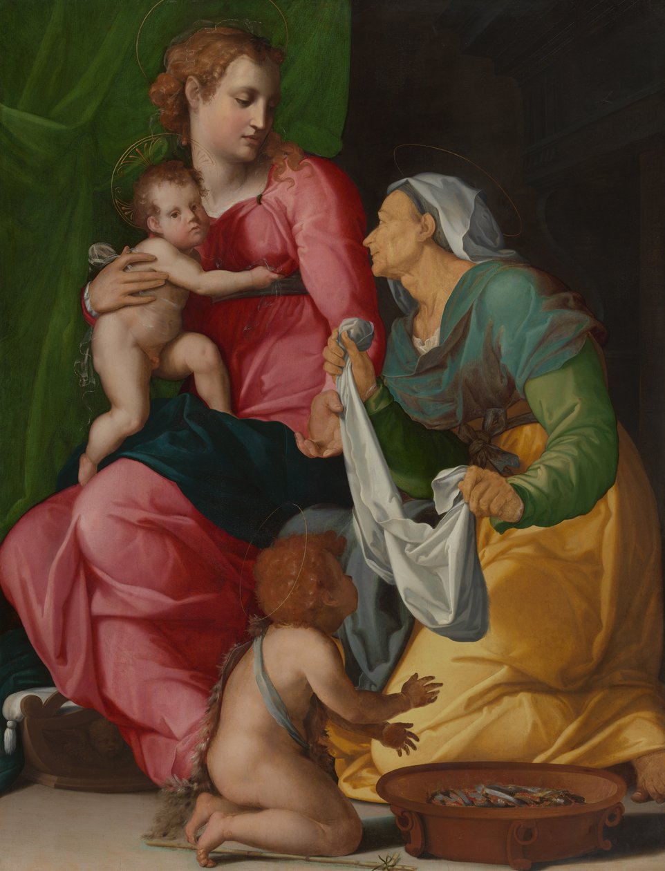 Madonna con Bambino e i santi Elisabetta e Giovanni Battista da Jacopino del Conte