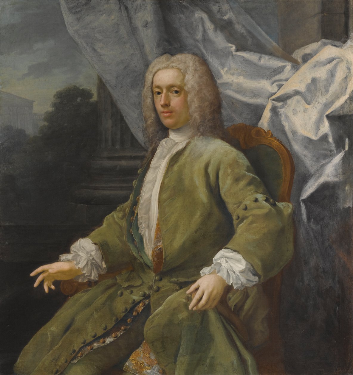Ritratto di un Gentiluomo Seduto, Tre Quarti di Lunghezza da Jacopo Amigoni