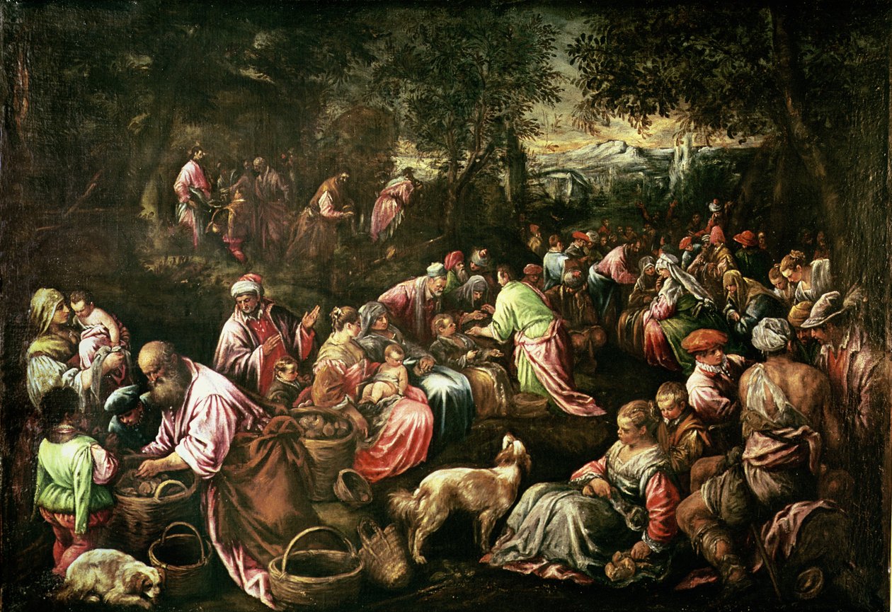 La moltiplicazione dei pani e dei pesci da Jacopo Bassano