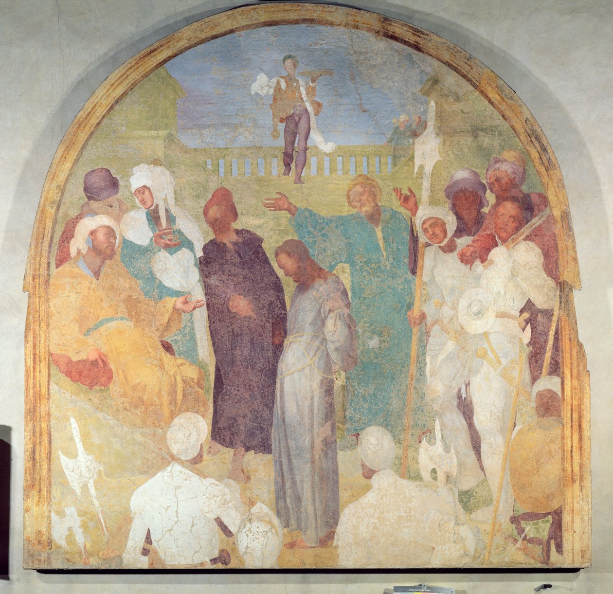 Cristo davanti a Pilato, lunetta dal ciclo di affreschi della Passione, 1523-6 da Jacopo Pontormo