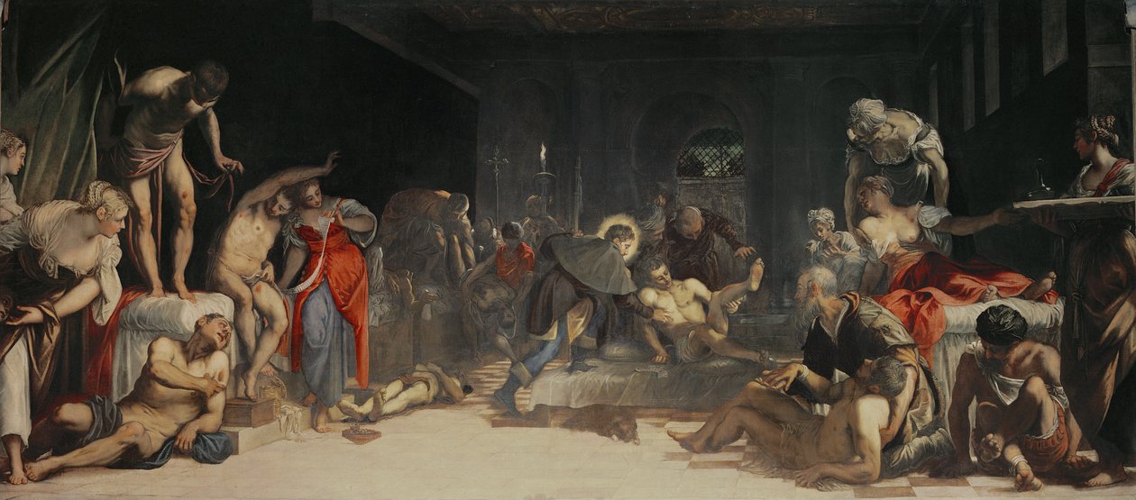 San Rocco cura la peste da Jacopo Robusti Tintoretto