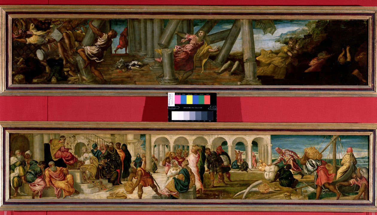 La Morte di Sansone; La Regina di Saba davanti al Re Salomone (una coppia), 1543 da Jacopo Robusti Tintoretto