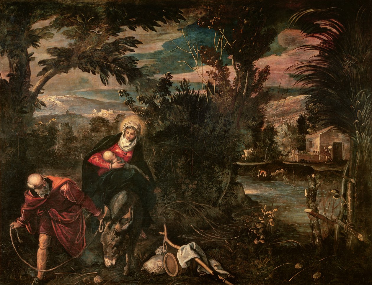 La fuga in Egitto, c.1575-77 da Jacopo Robusti Tintoretto