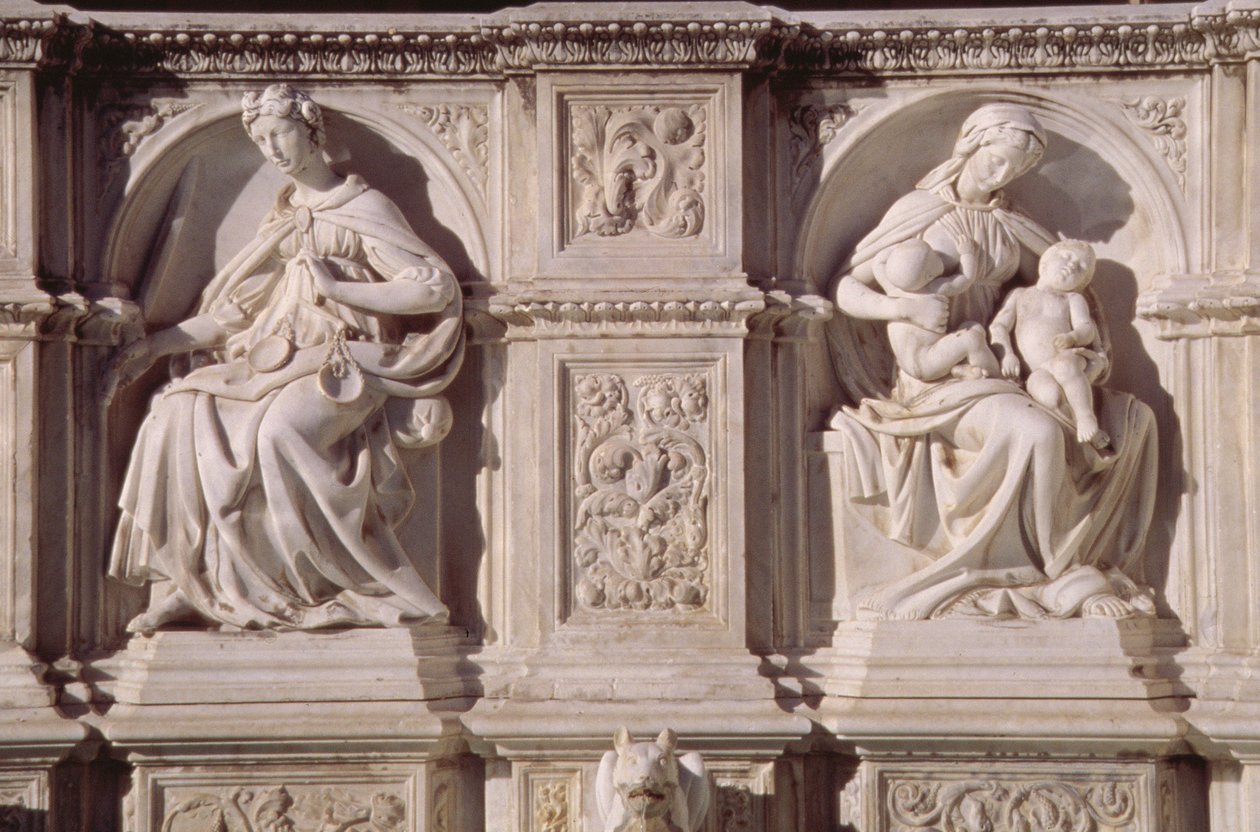 Fonte Gaia (marmo) (dettaglio) da Jacopo della Quercia