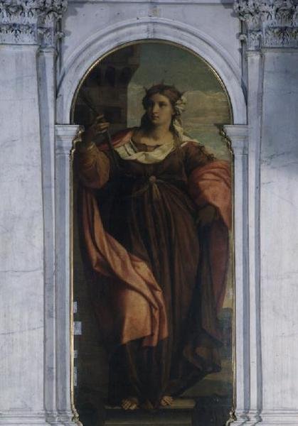 Santa Barbara (parte di trittico) da Jacopo (c.1480 1528) Palma