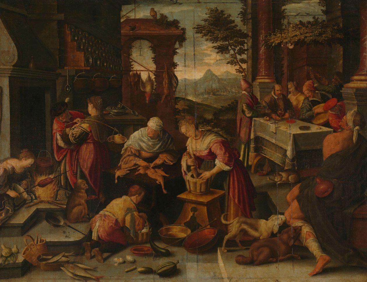 Lazzaro e il ricco da Jacopo Bassano (copy after)