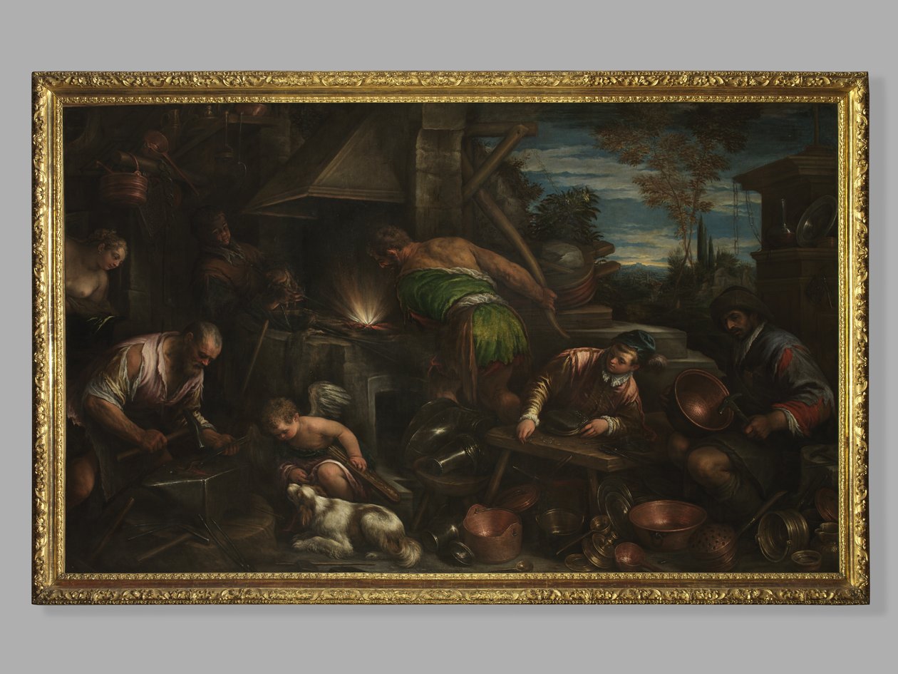 La fucina di Vulcano da Jacopo Bassano