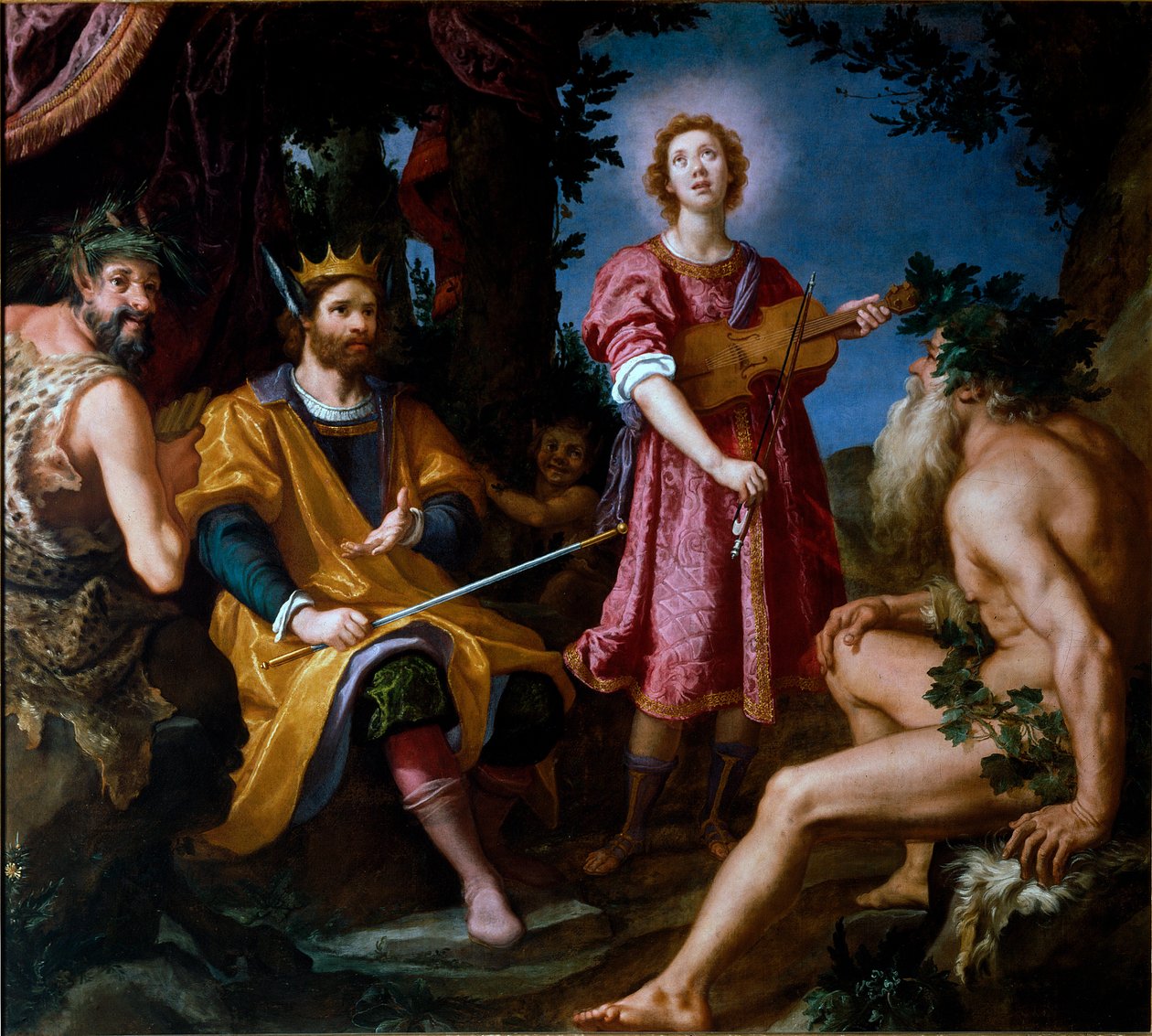 Il giudizio di Mida, tra il satiro Marsia e Apollo da Jacopo Chimenti Empoli