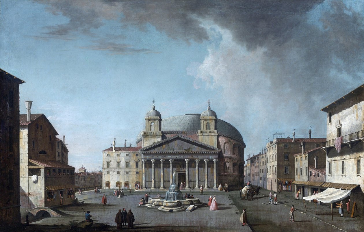 Veduta del Pantheon a Roma da Jacopo Fabris