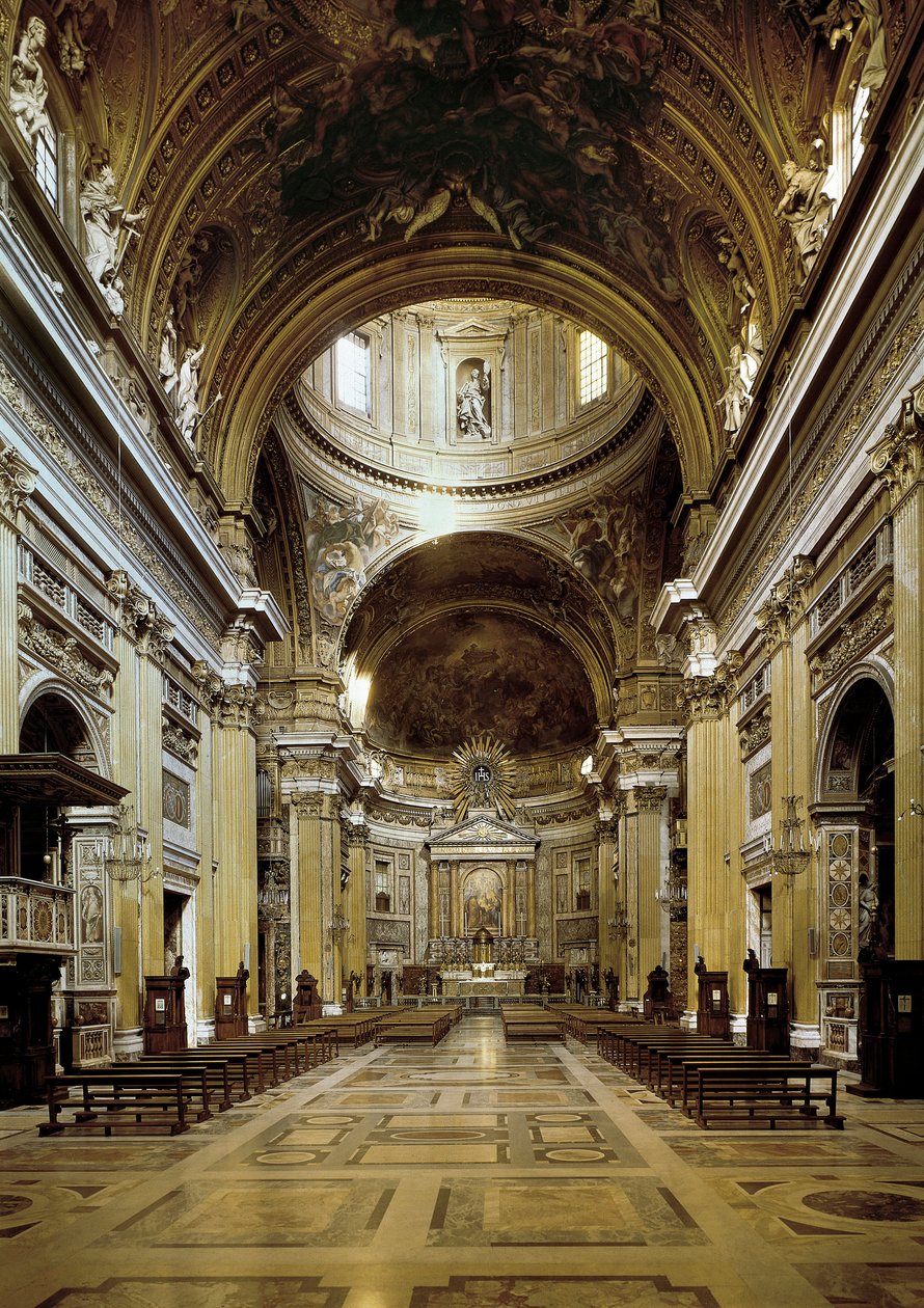 Vista interna della Chiesa del Gesù, costruita tra il 1568 e il 1575 da Jacopo Vignola