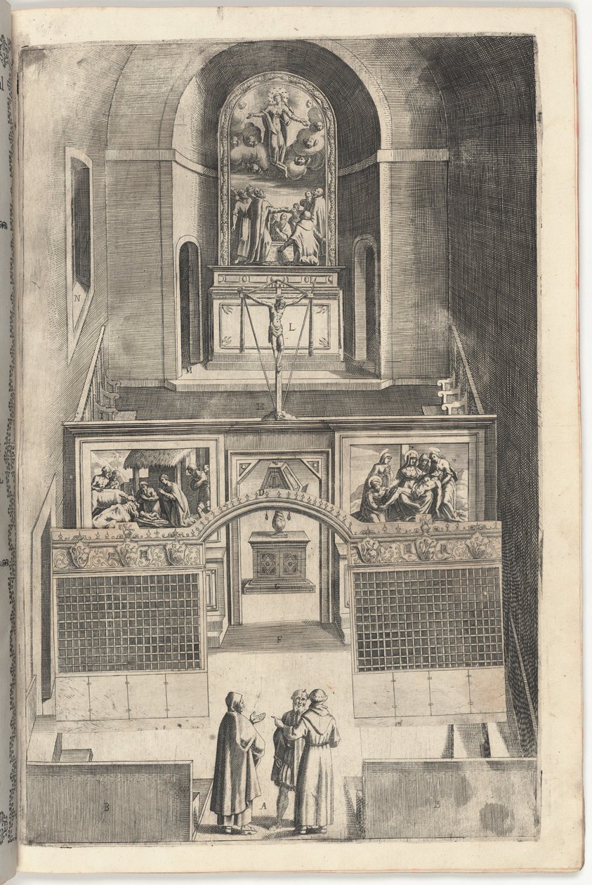 Interno della chiesa minore (dettaglio) da Jacopo Ligozzi