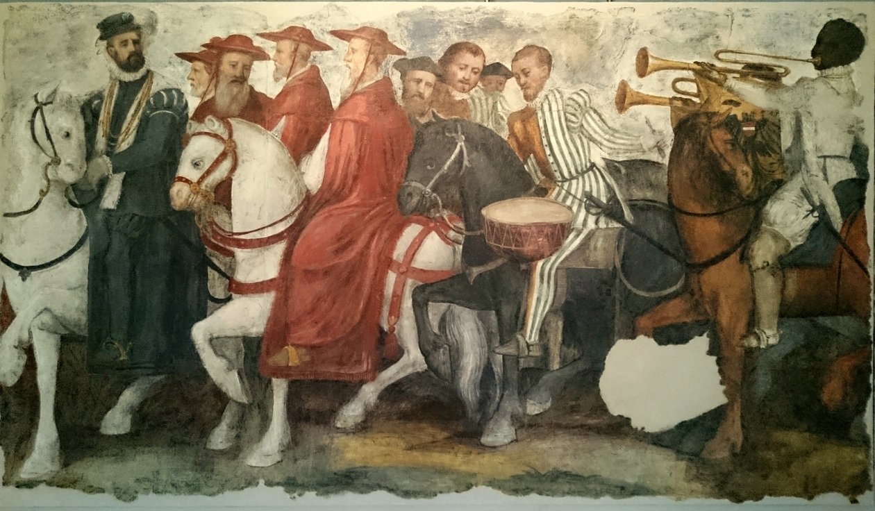 La Cavalcata di Carlo V e Clemente VII: Enrico di Nassau col collare del Toson d