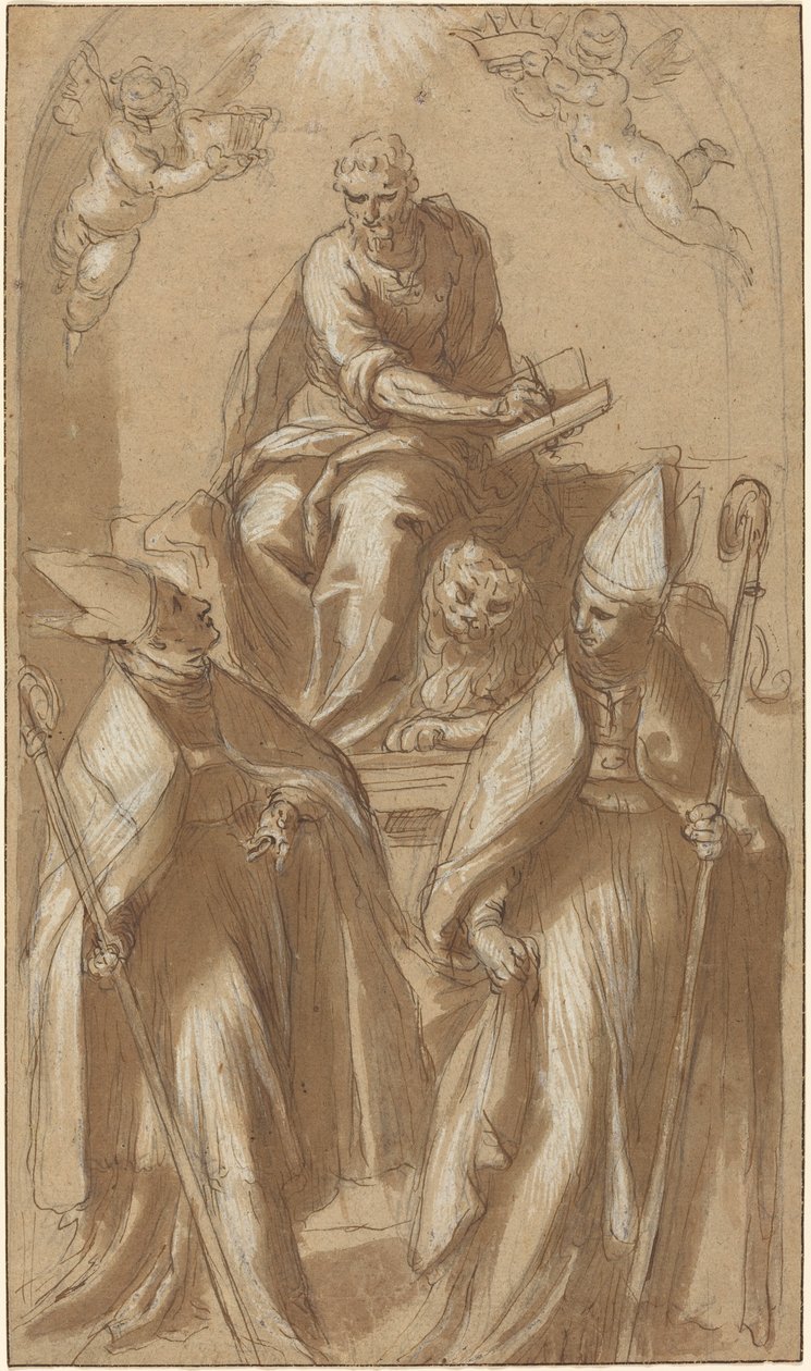 San Marco con due vescovi e putti da Jacopo Palma il Giovane