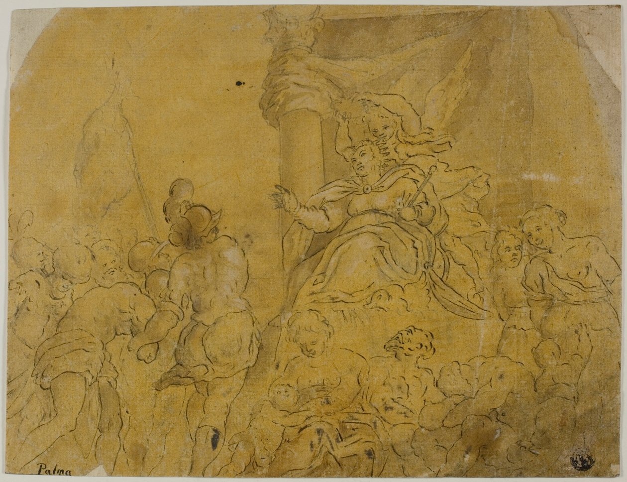 Studio per Venezia, incoronata dalla Vittoria, che riceve i suoi sudditi da Jacopo Palma il Giovane