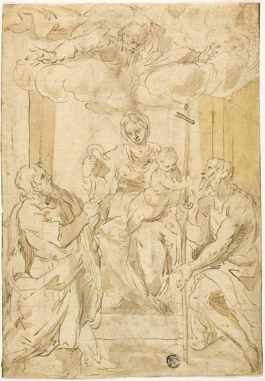 Vergine e Bambino con i santi Tommaso e Giovanni Battista (recto); Venere dormiente (verso) da Jacopo Palma il Giovane