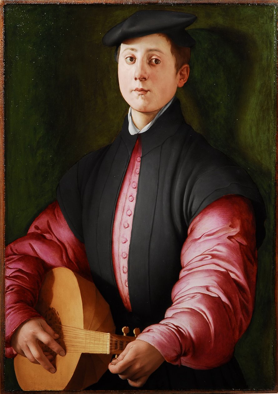 Ritratto di un suonatore di liuto, c. 1528-1529 da Jacopo Pontormo