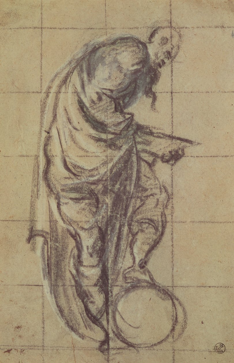 Un filosofo in piedi su un globo da Jacopo Robusti Tintoretto