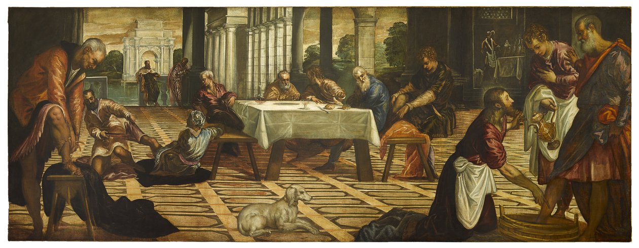 Cristo lava i piedi ai suoi discepoli da Jacopo Robusti Tintoretto