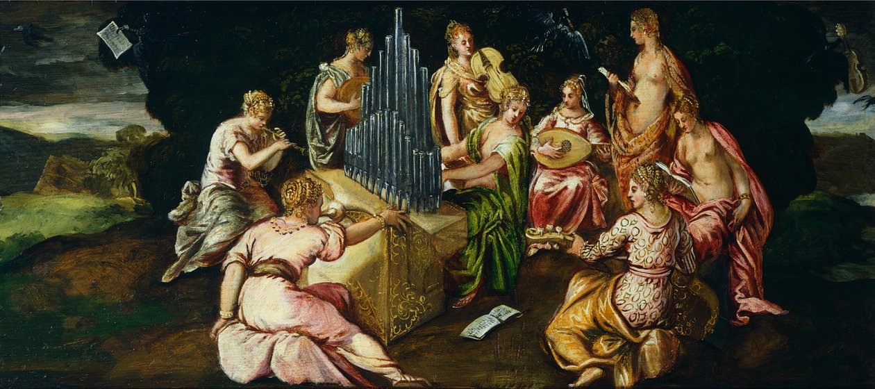 Contesa tra Muse e Pieridi, di Jacopo Robusti detto Tintoretto (1519-1594) da Jacopo Robusti Tintoretto