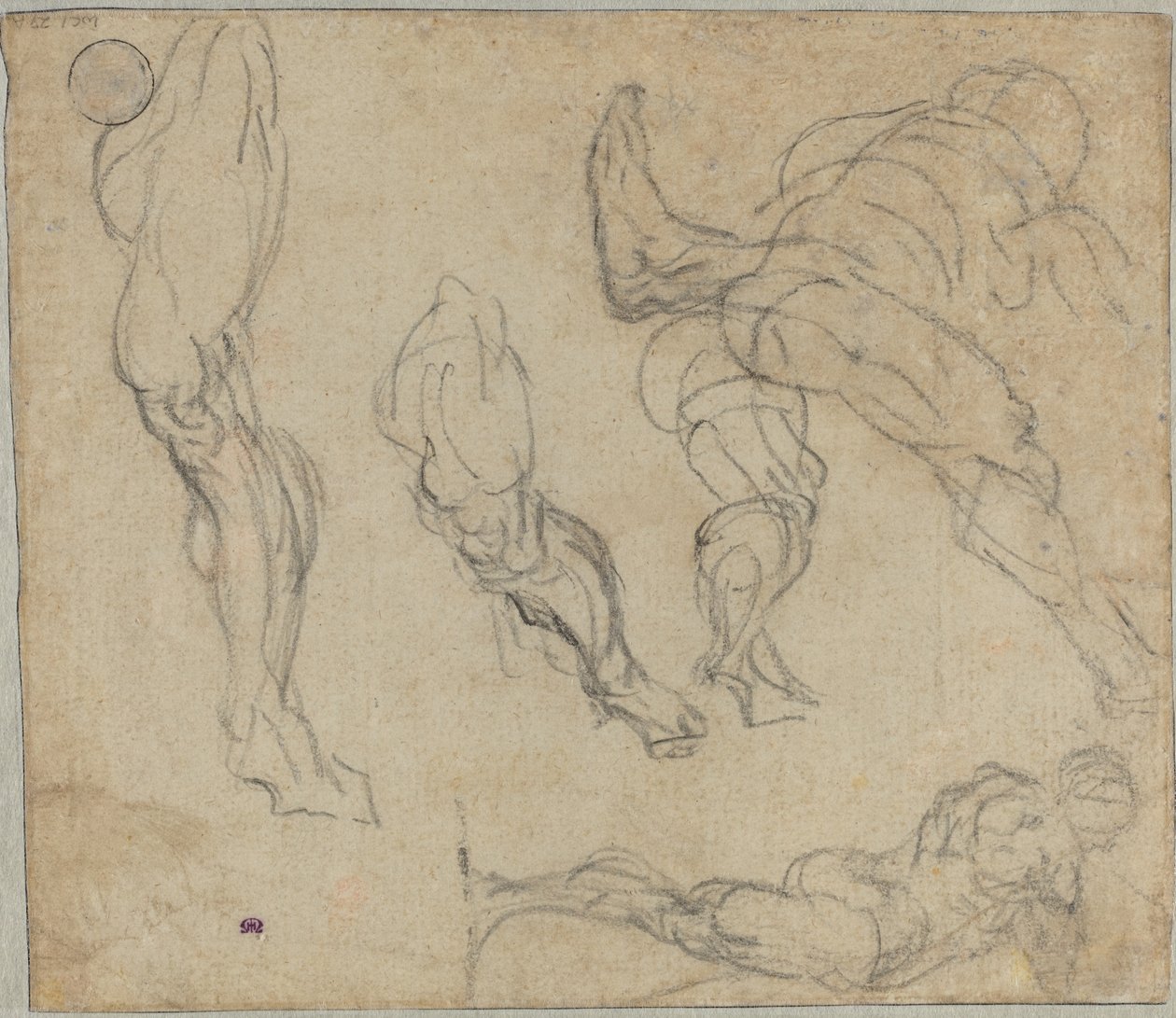 Figure e gambe, 1575-80 da Jacopo Robusti Tintoretto