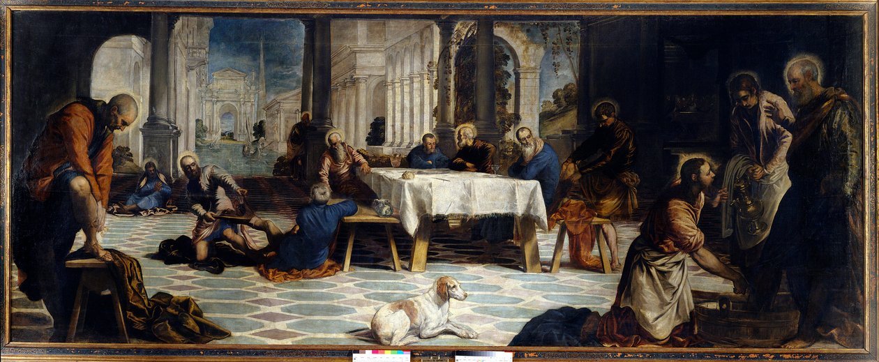 Gesù Cristo lava i piedi ai suoi discepoli. Dipinto di Jacopo Robusti detto Il Tintoretto da Jacopo Robusti Tintoretto