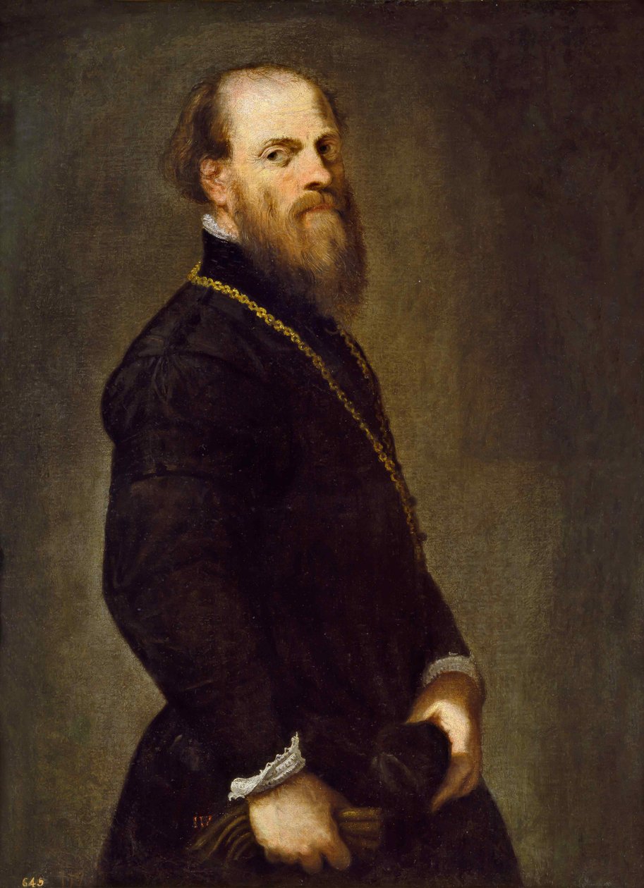 Uomo con una catena d