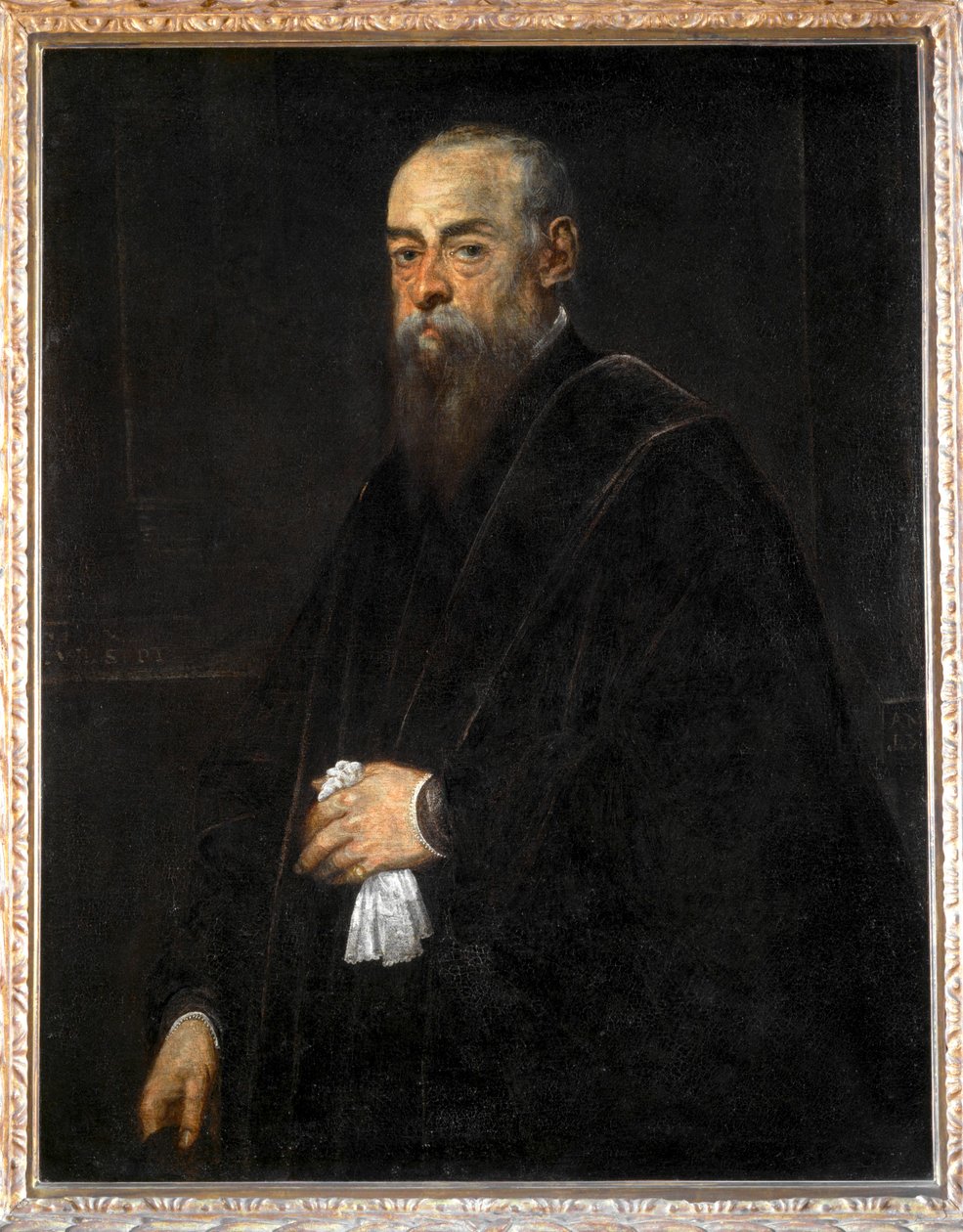Ritratto di un uomo anziano con un fazzoletto in mano ... da Jacopo Robusti Tintoretto