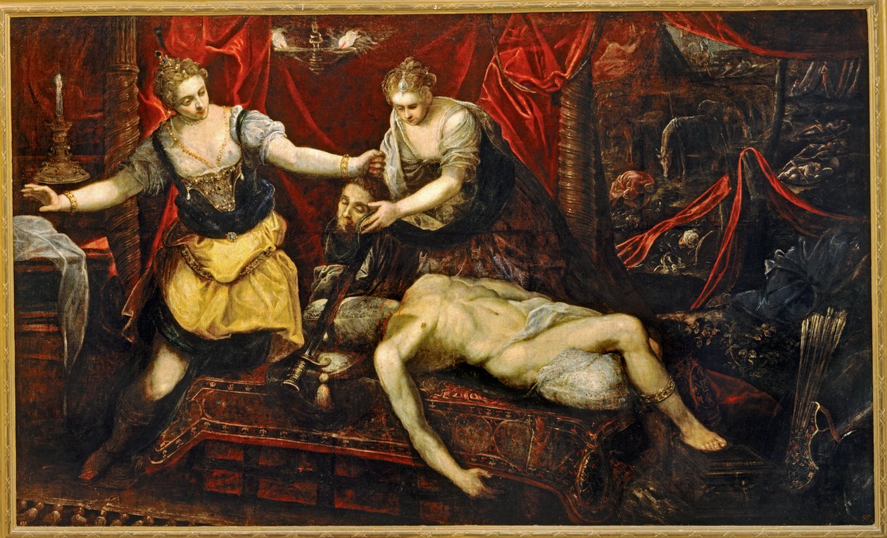 La morte di Oloferne ... (dipinto su tela) da Jacopo Robusti Tintoretto