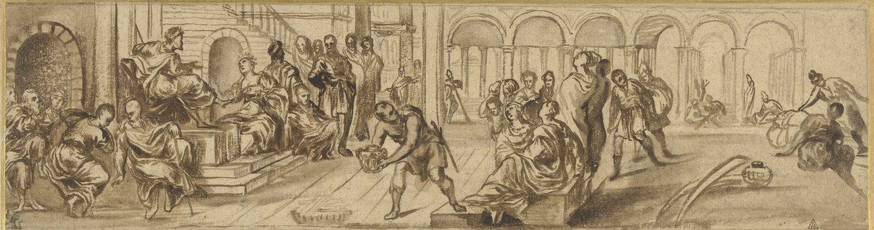 Salomone e la regina di Saba, c.1600 da Jacopo Robusti after Tintoretto