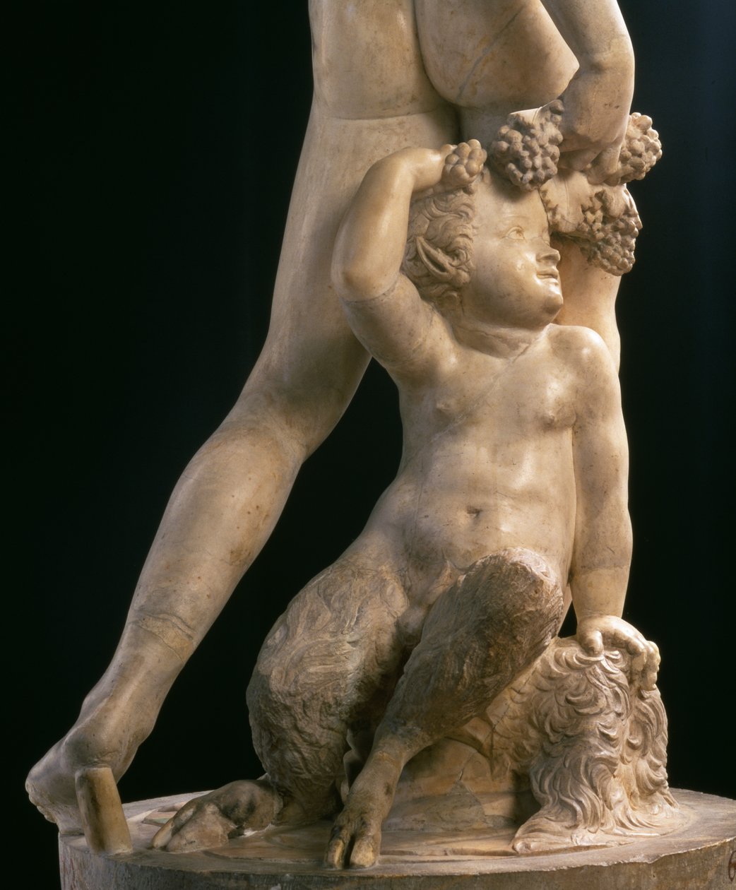 Bacco, dettaglio della metà inferiore, scultura di Jacopo Sansovino (1486-1570) (marmo) da Jacopo Sansovino